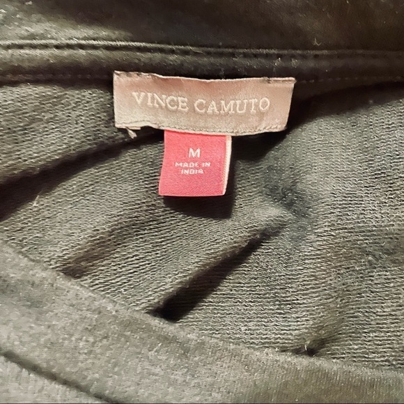 Vince Camuto Black Game Day Soft Sweatshirt Long Sleeve White Football Logo. M - Picture 8 of 9